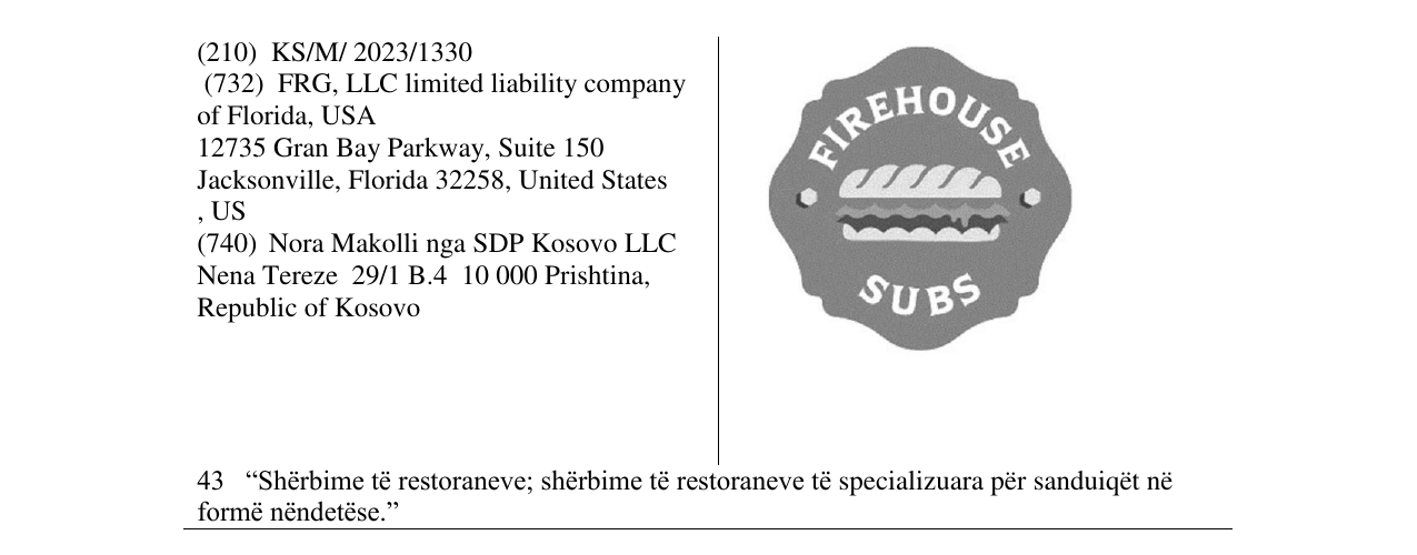 Zëri i markës FIREHOUSE SUBS në buletin