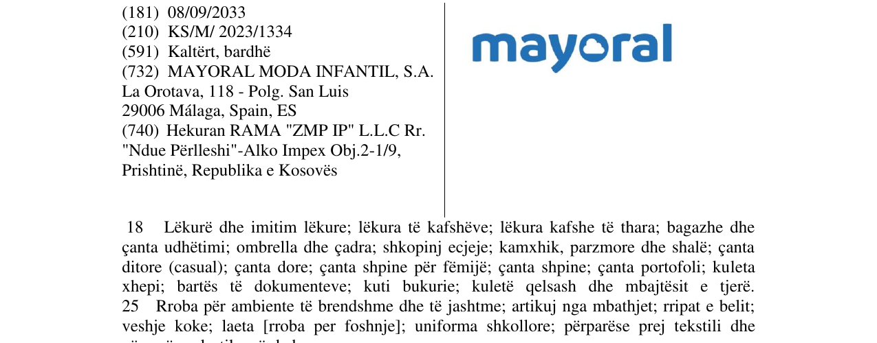 Zëri i markës mayoral në buletin