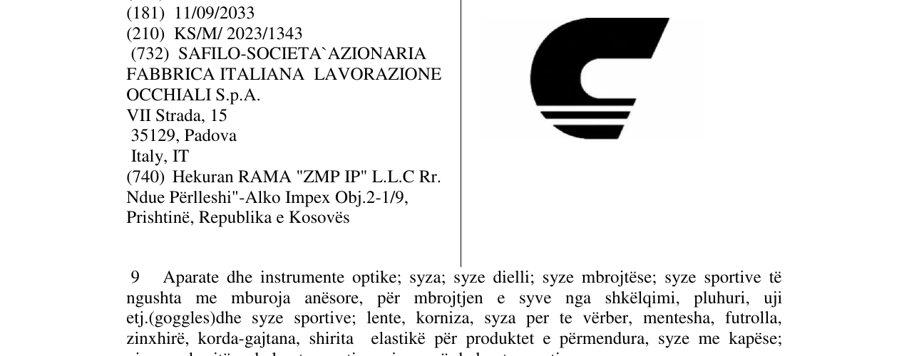Zëri i markës CARRERA në buletin