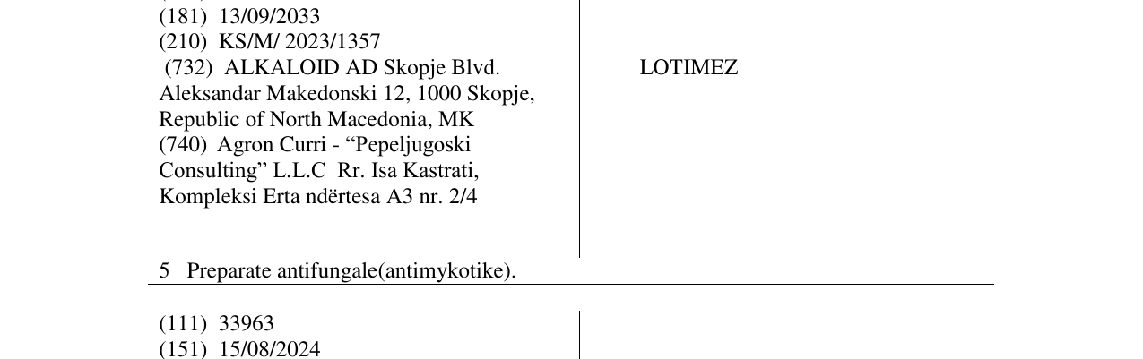 Zëri i markës LOTIMEZ në buletin