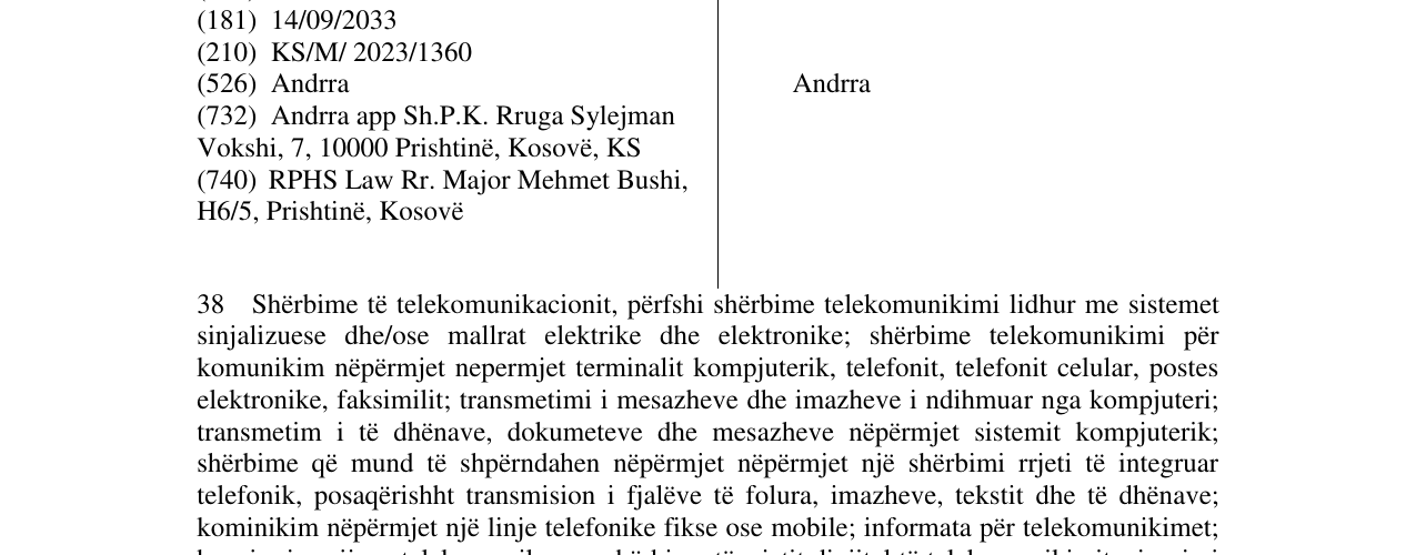 Zëri i markës Andrra në buletin