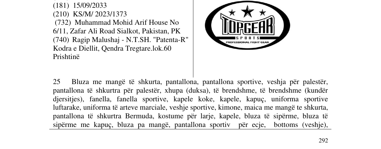 Zëri i markës TOPGEAR në buletin