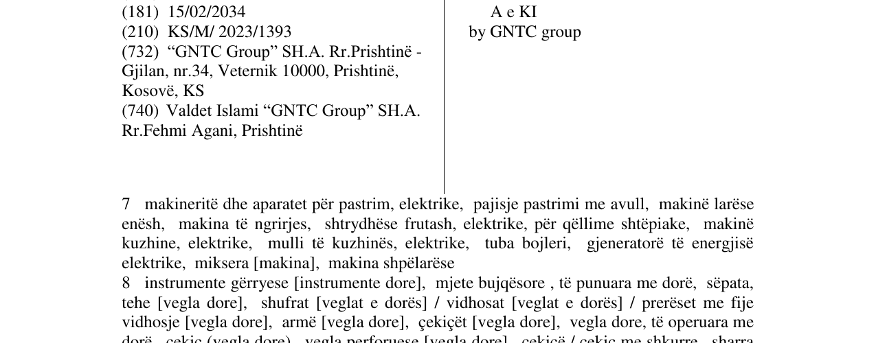 Zëri i markës A e KI by GNTC group në buletin