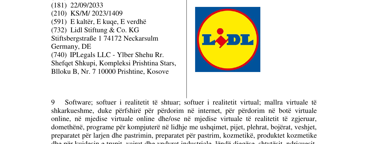 Zëri i markës LIDL në buletin