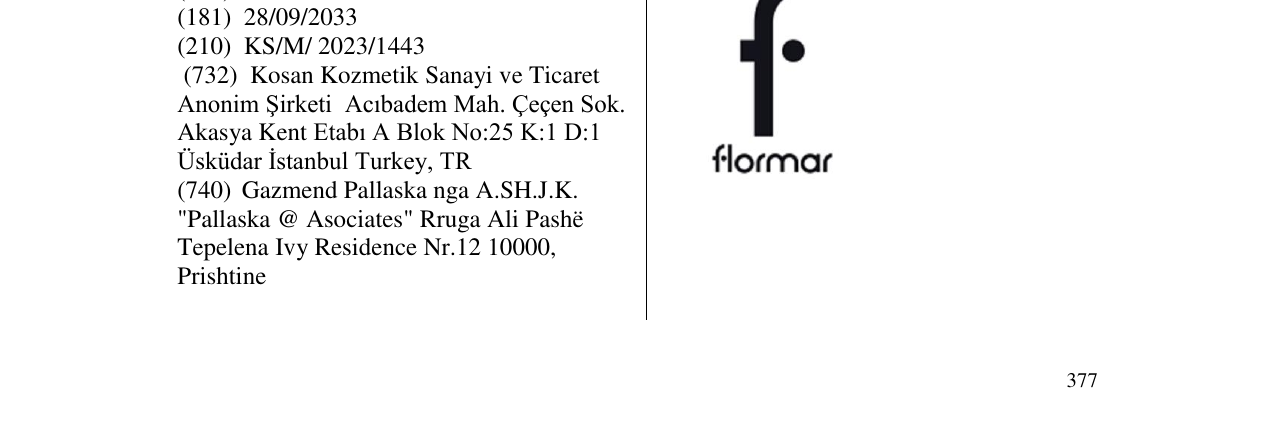 Zëri i markës flormar në buletin