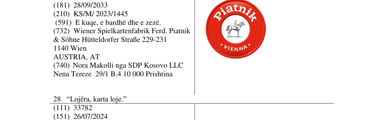 Zëri i markës piatnik në buletin