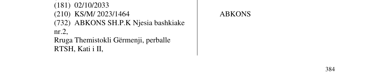 Zëri i markës ABKONS në buletin