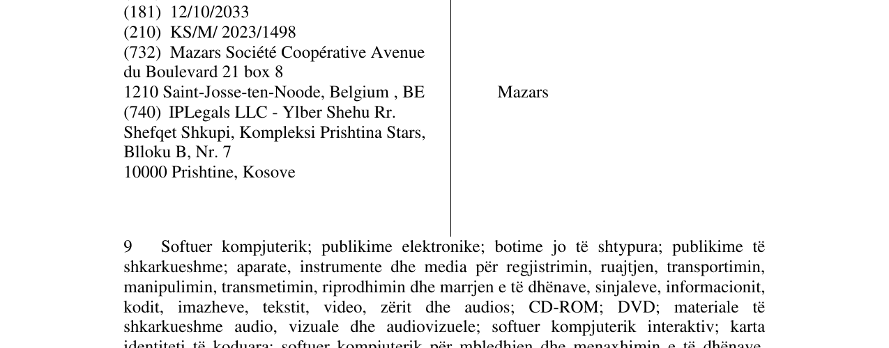 Zëri i markës Mazars në buletin