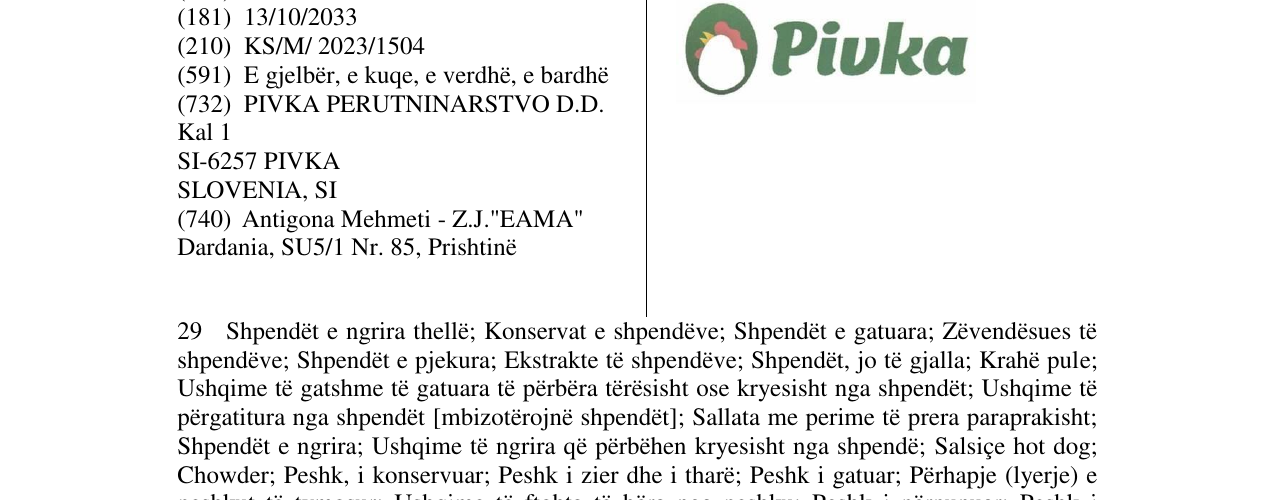 Zëri i markës pivka në buletin