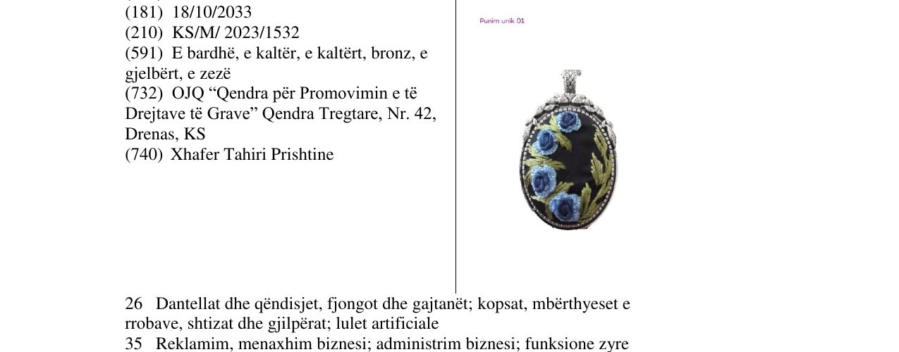 Zëri i markës punim unik në buletin