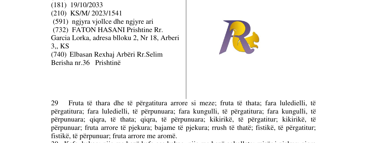 Zëri i markës R në buletin