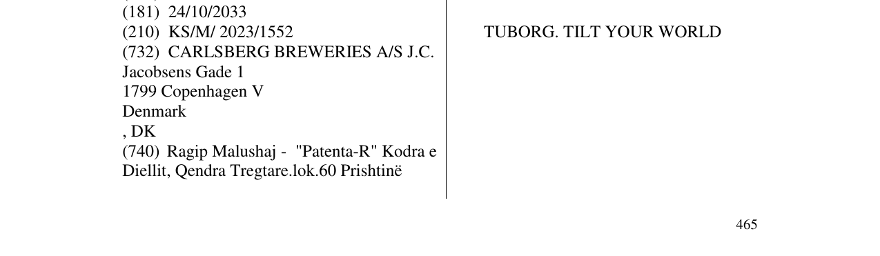 Zëri i markës TUBORG. TILT YOUR WORLD në buletin