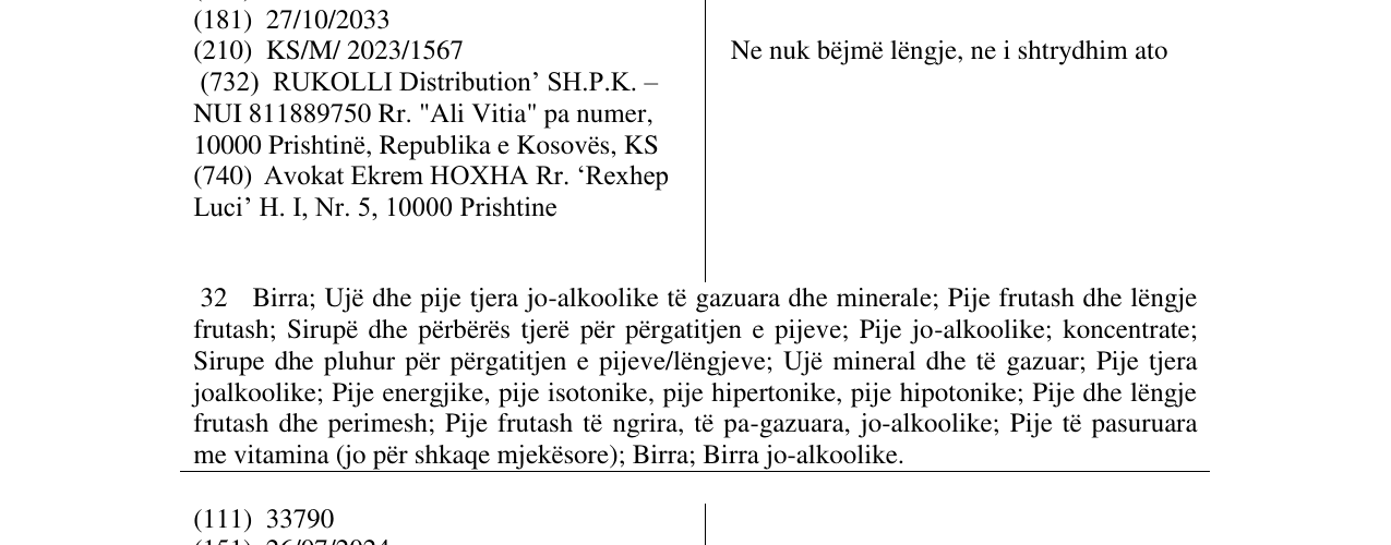 Zëri i markës Ne nuk bëjmë lëngje, ne i shtrydhim ato në buletin