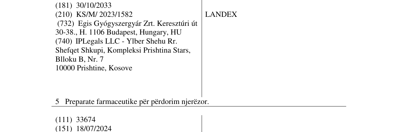 Zëri i markës LANDEX në buletin