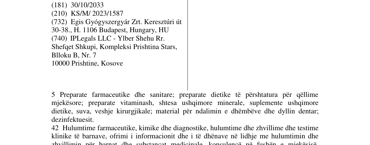 Zëri i markës EGIS në buletin