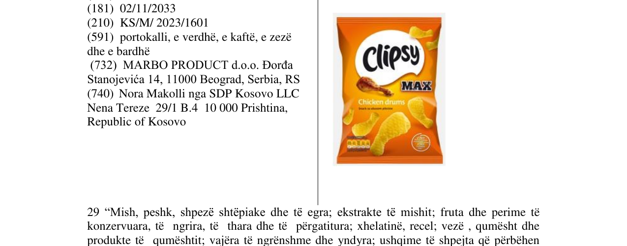 Zëri i markës CLIPSY në buletin