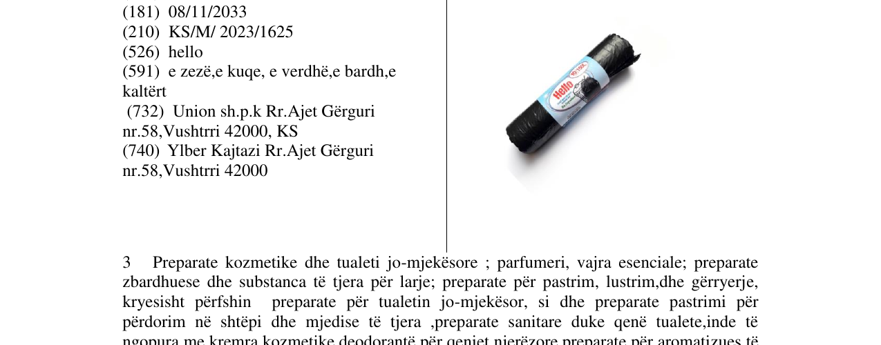 Zëri i markës hello në buletin