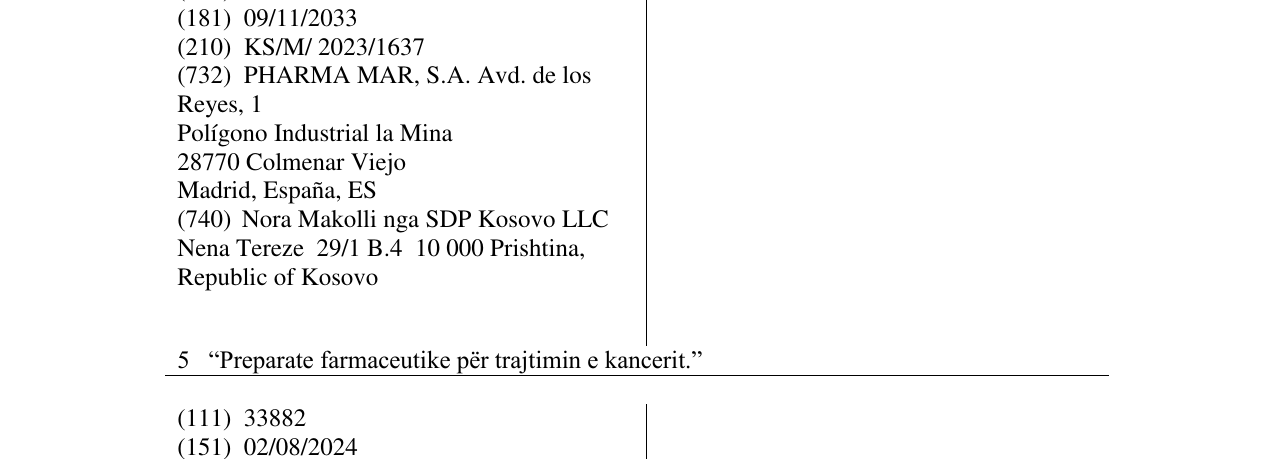 Zëri i markës ZEPZELCA në buletin