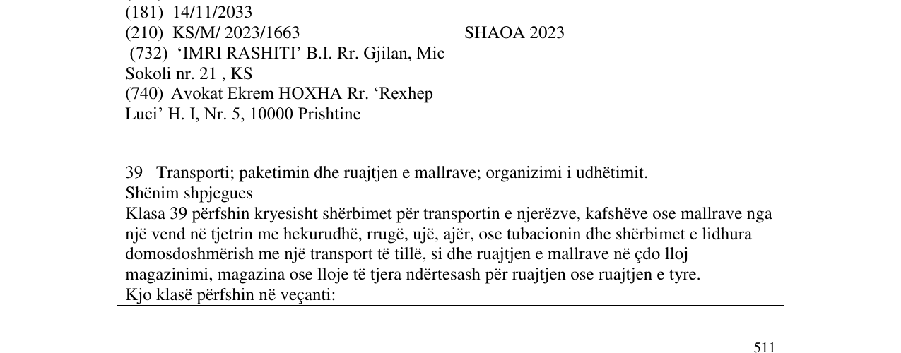 Zëri i markës SHAOA 2023 në buletin