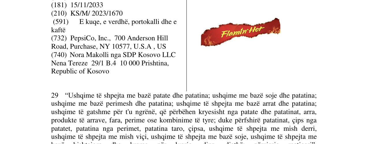 Zëri i markës flamin hot në buletin