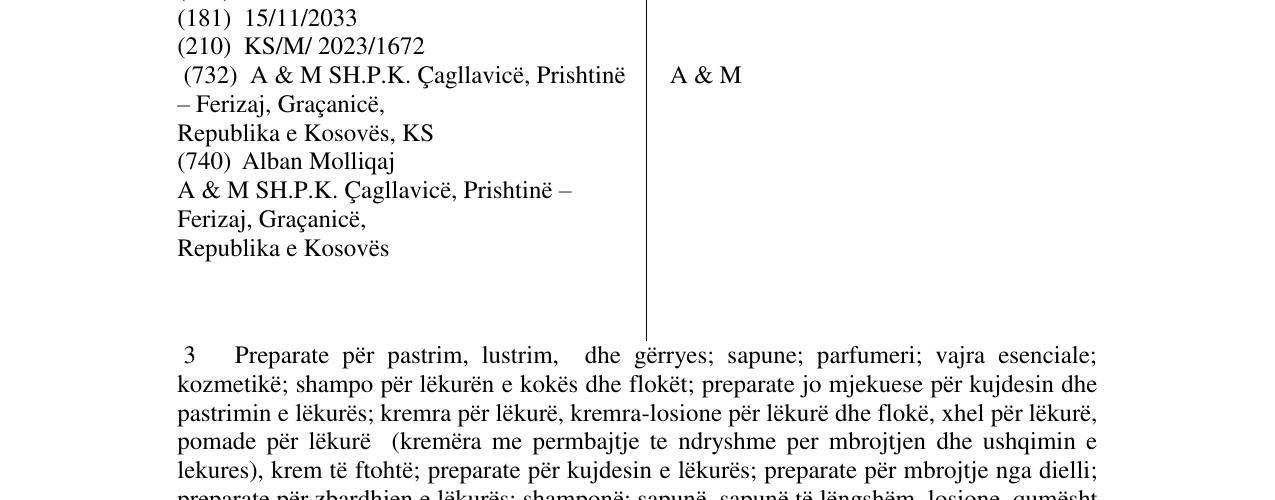Zëri i markës A & M në buletin