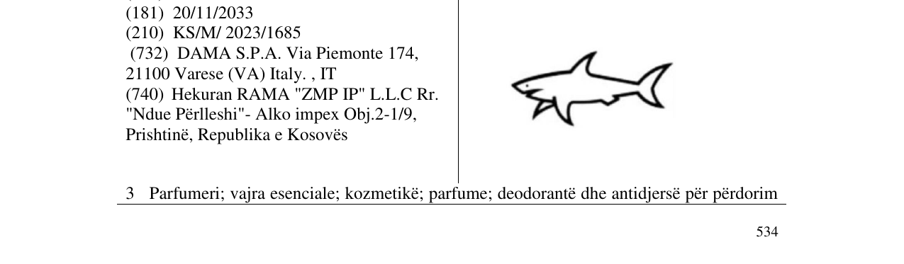 Zëri i markës SHARK në buletin
