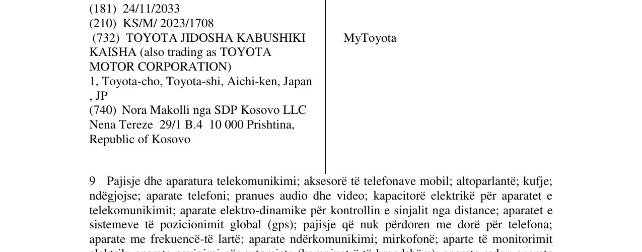 Zëri i markës MyToyota në buletin