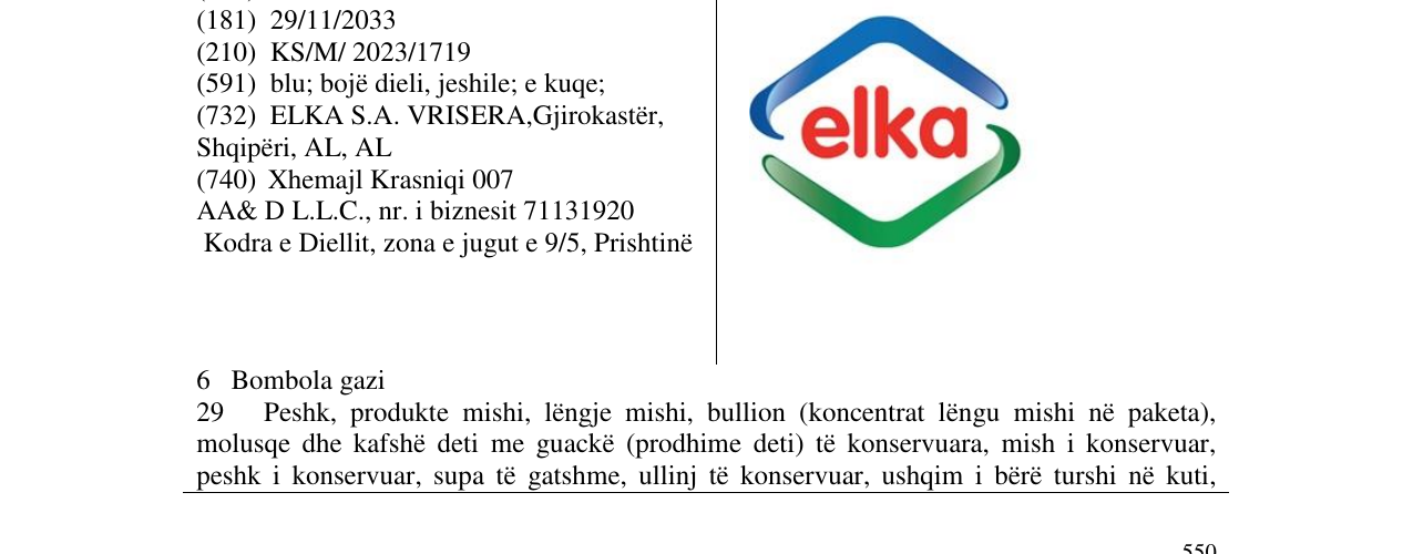 Zëri i markës elka në buletin