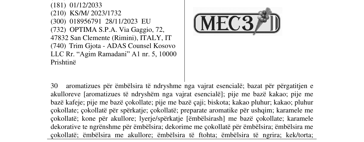 Zëri i markës MEC3 në buletin
