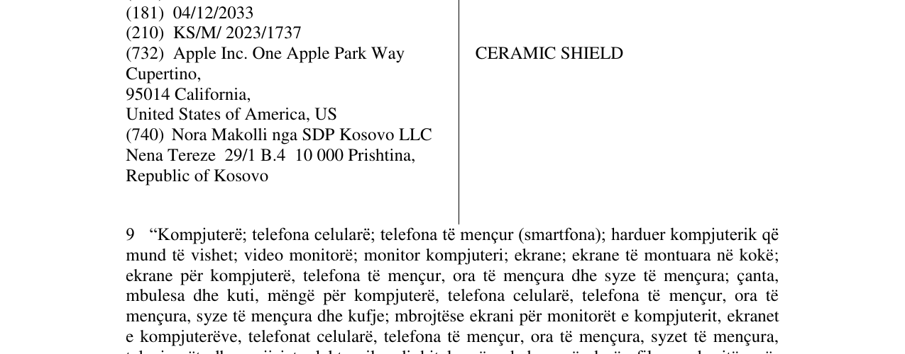 Zëri i markës CERAMIC SHIELD në buletin