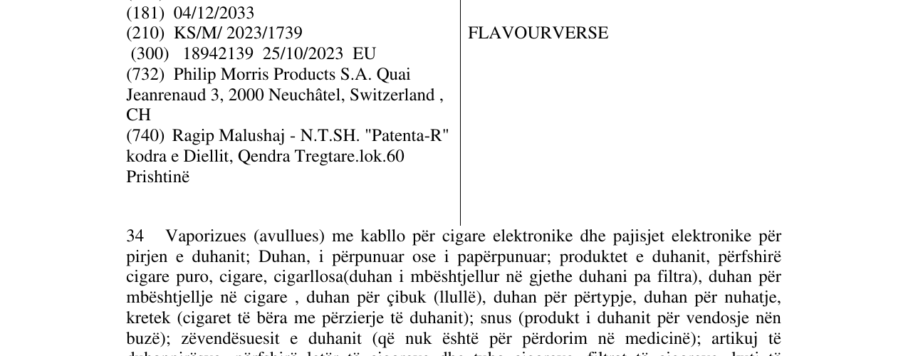 Zëri i markës Markë figurative në buletin