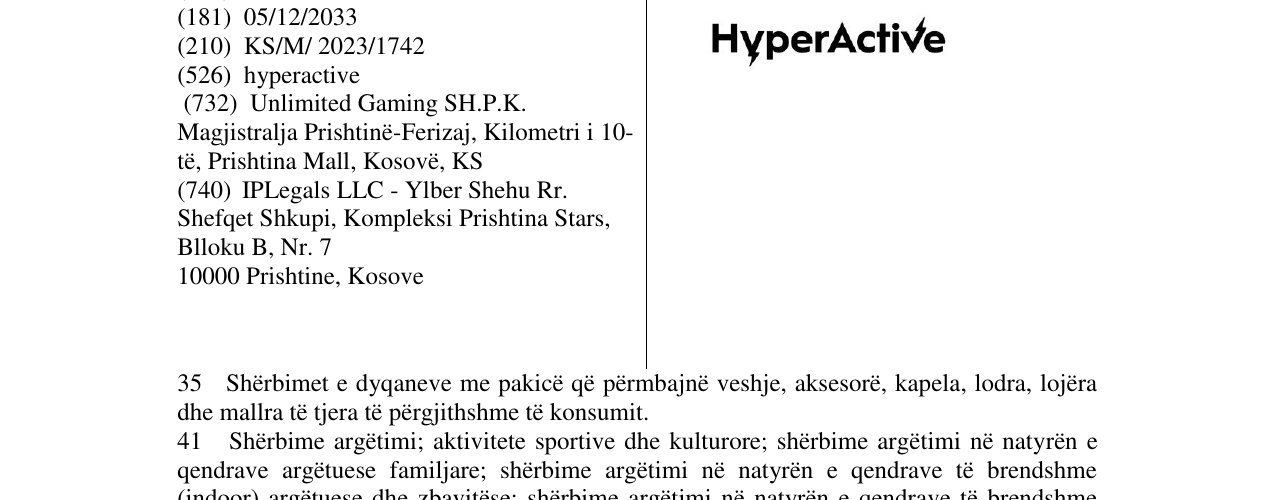 Zëri i markës hyperactive në buletin