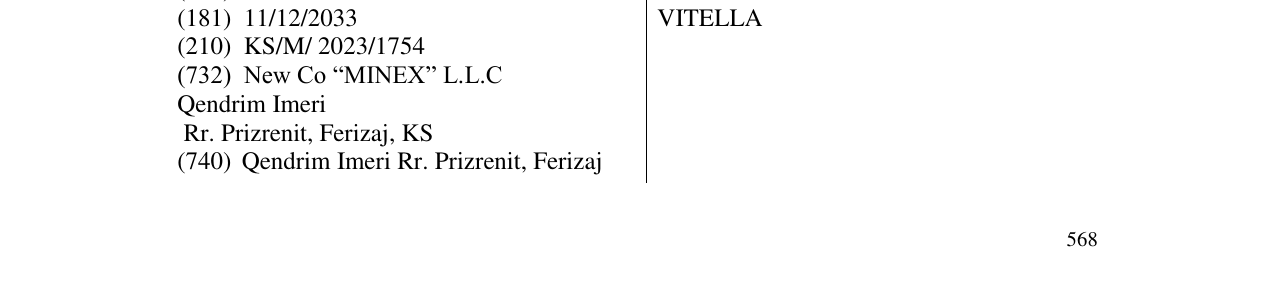 Zëri i markës VITELLA në buletin