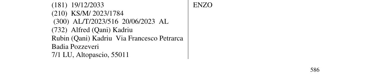Zëri i markës ENZO në buletin