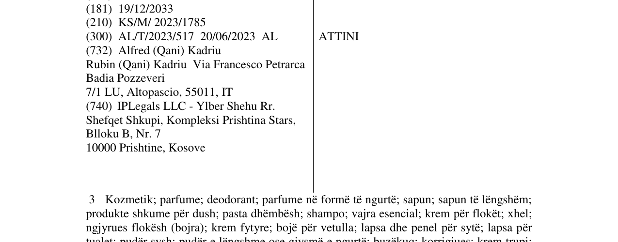 Zëri i markës ATTINI në buletin