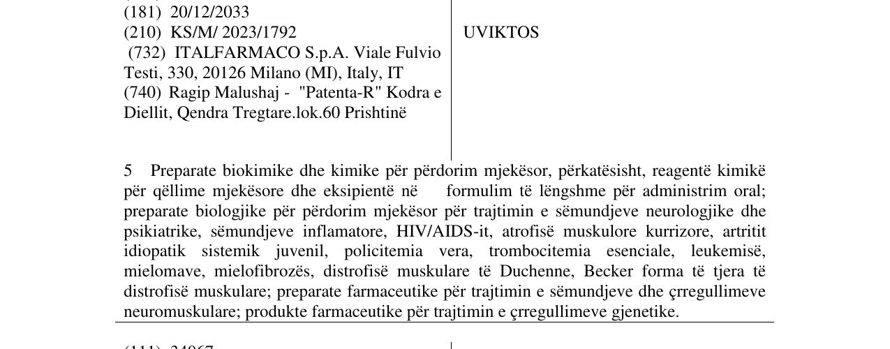 Zëri i markës UVIKTOS në buletin
