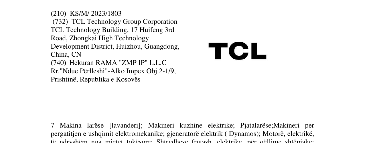 Zëri i markës TCL në buletin