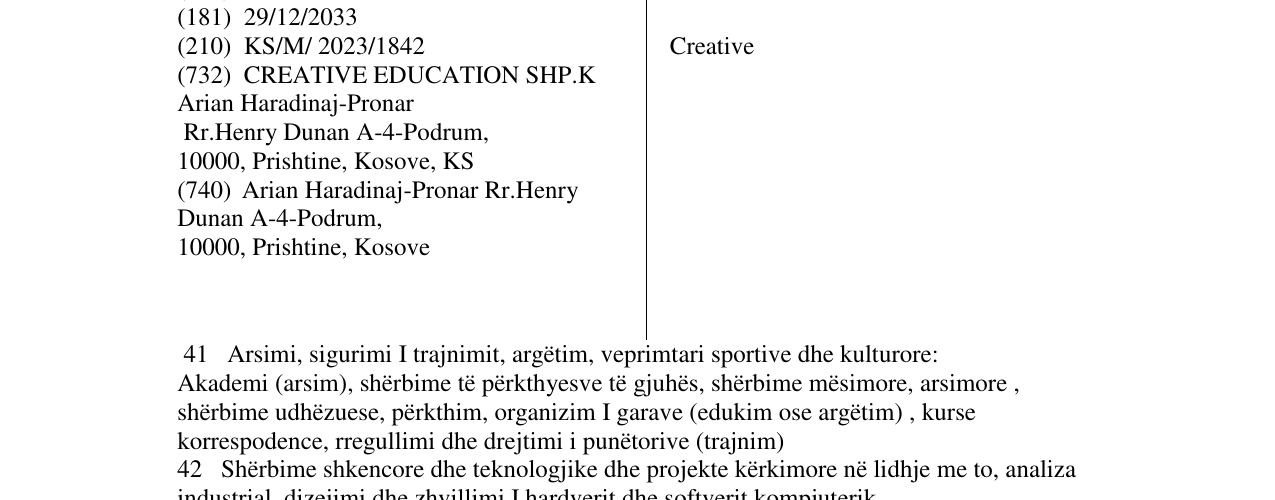 Zëri i markës Creative në buletin