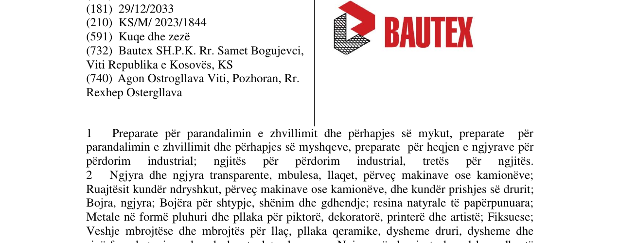 Zëri i markës BAUTEX në buletin