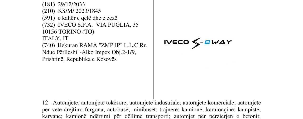 Zëri i markës IVECOS-eWAY në buletin