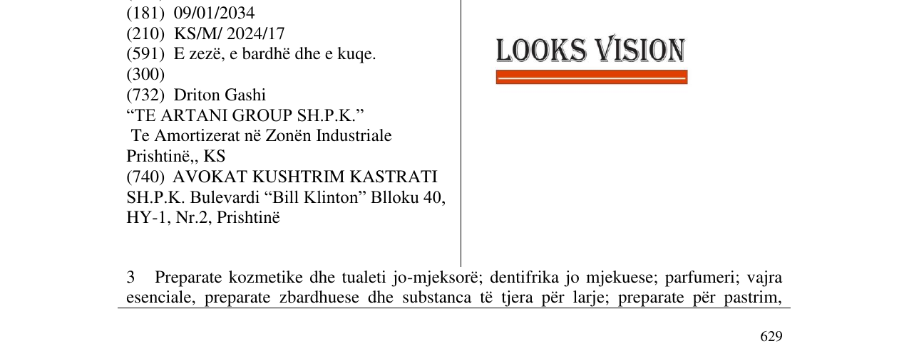 Zëri i markës LOOKS VISION në buletin