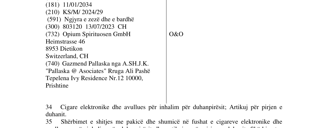 Zëri i markës O&O në buletin