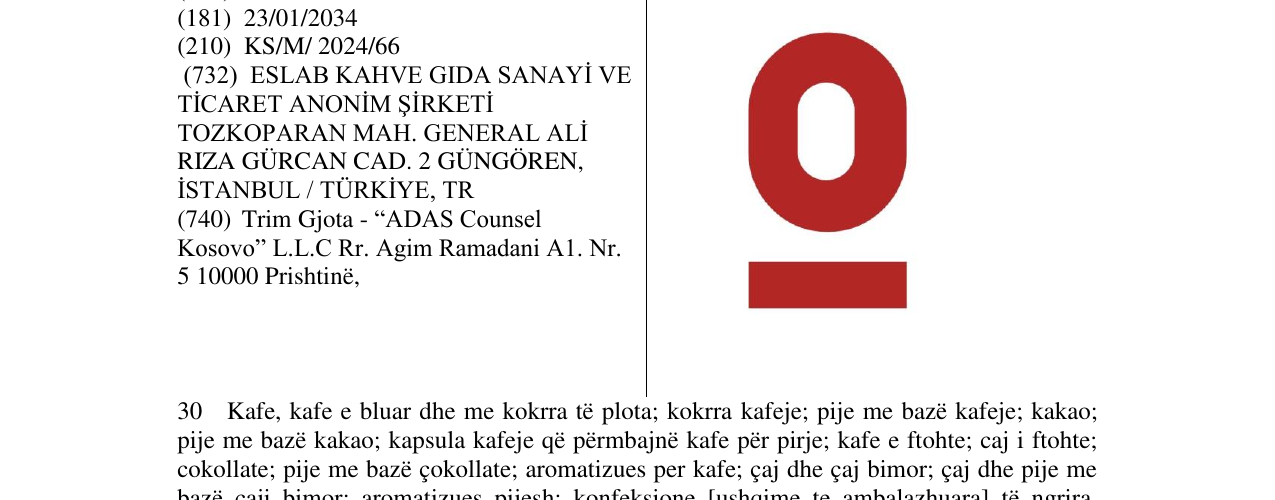 Zëri i markës O në buletin