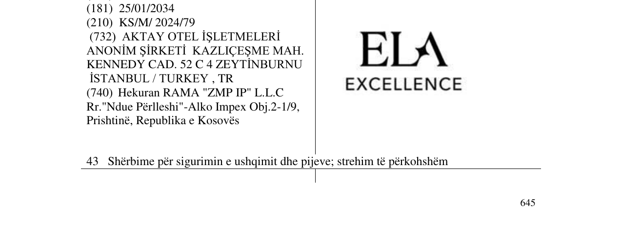 Zëri i markës ELA EXELLENCE në buletin