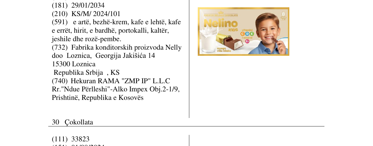 Zëri i markës nelino në buletin