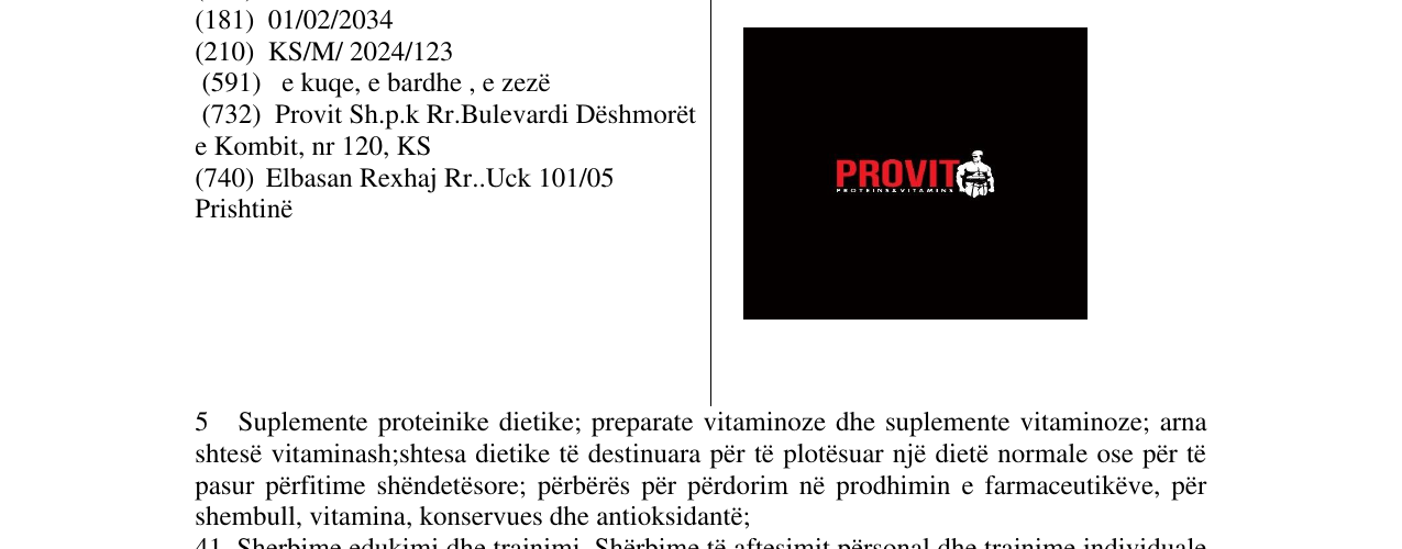 Zëri i markës PROVIT në buletin