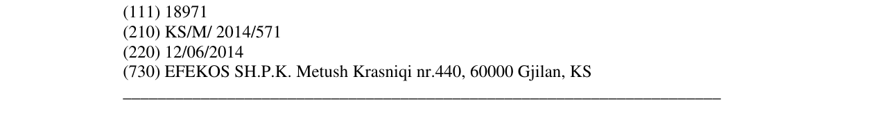 Zëri i markës Bellisa në buletin
