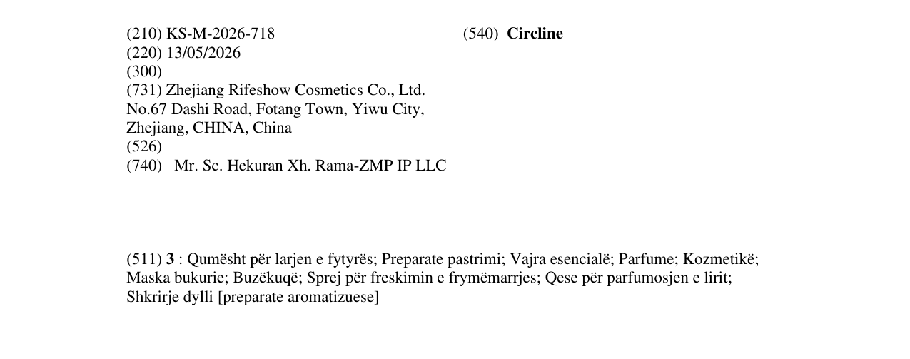 Zëri i markës Circline në buletin
