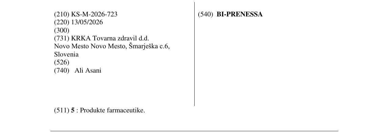 Zëri i markës BI-PRENESSA në buletin