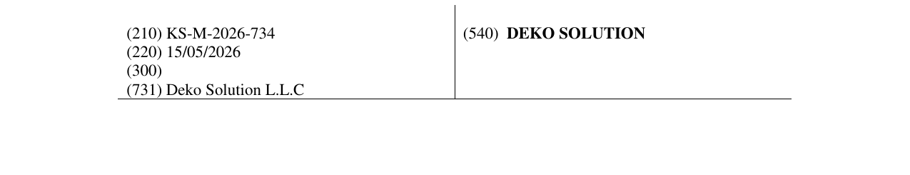 Zëri i markës DEKO SOLUTION në buletin